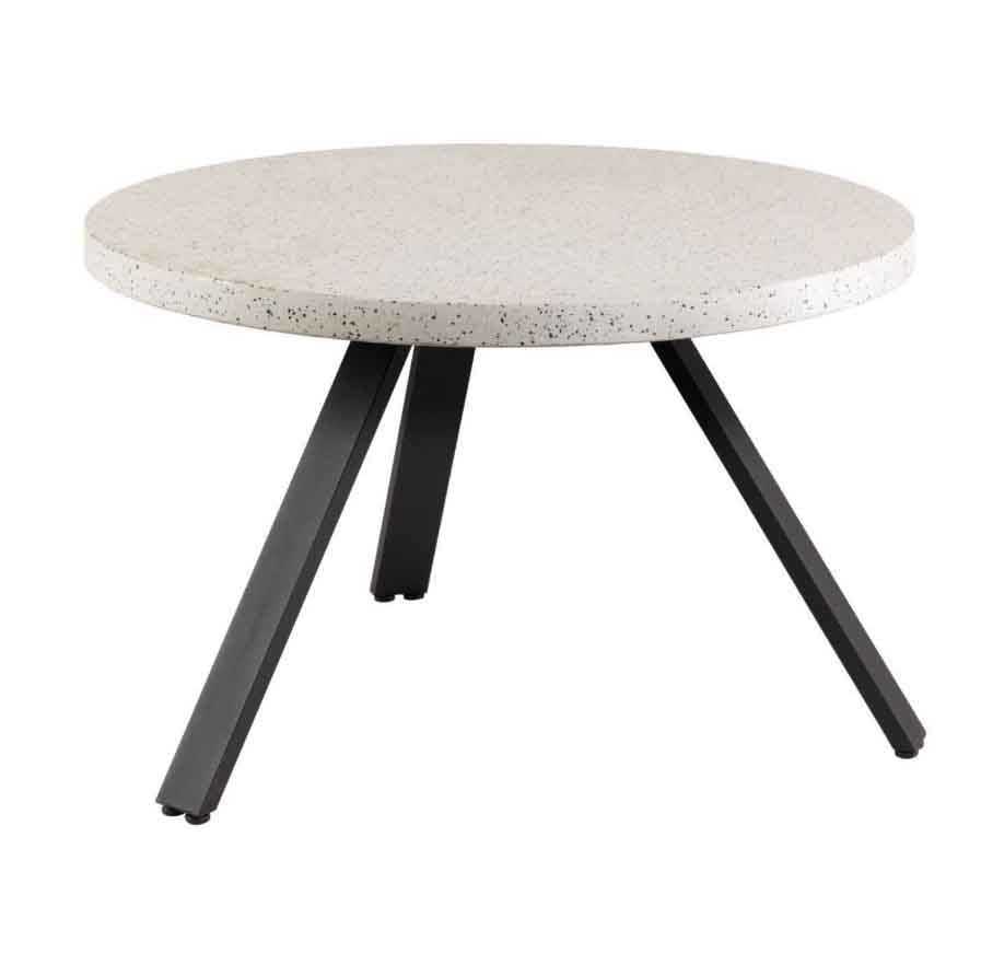 Masa dining alba/neagra din ciment 120 cm Shanelle Kave Home