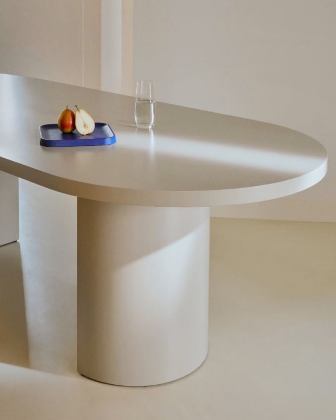 Masa dining ecru 100x200 cm Nealy Kave Home
