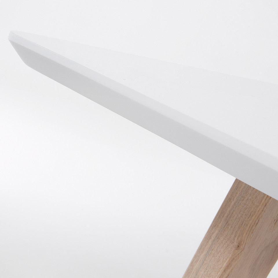 Masa dining extensibila alba din lemn 90x140(220) cm Eunice Kave Home