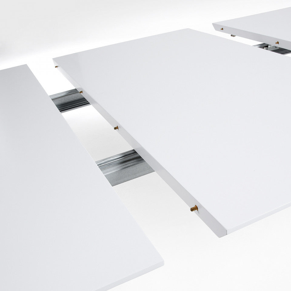 Masa dining extensibila alba din lemn 90x140(220) cm Eunice Kave Home