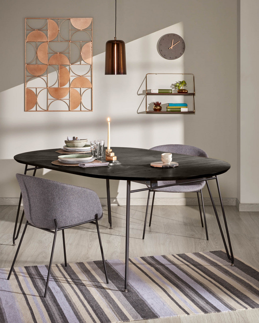 Masa dining extensibila din lemn 120x120(200) cm Milian Kave Home