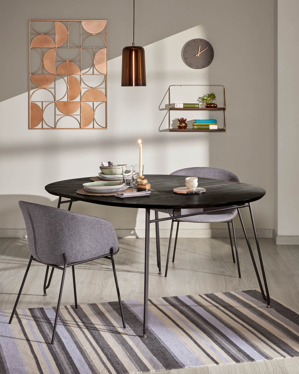 Masa dining extensibila din lemn 120x120(200) cm Milian Kave Home