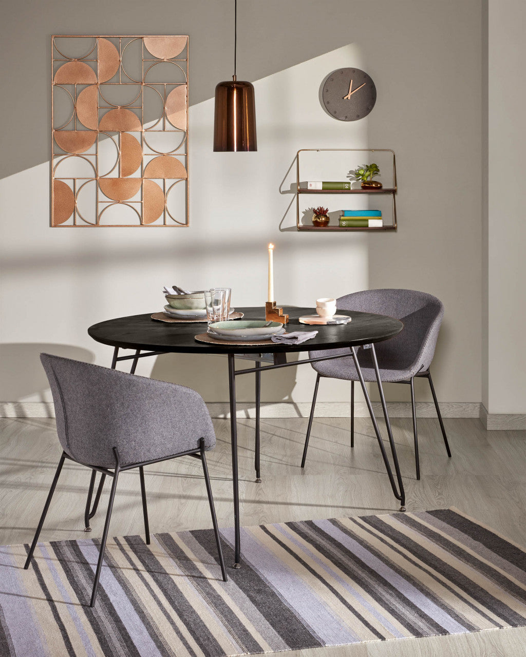 Masa dining extensibila din lemn 120x120(200) cm Milian Kave Home