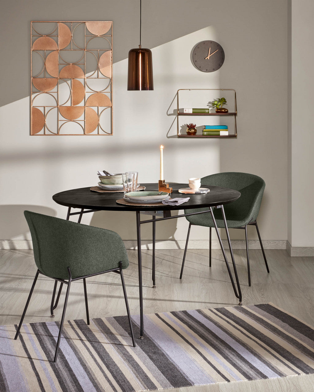 Masa dining extensibila din lemn 120x120(200) cm Milian Kave Home