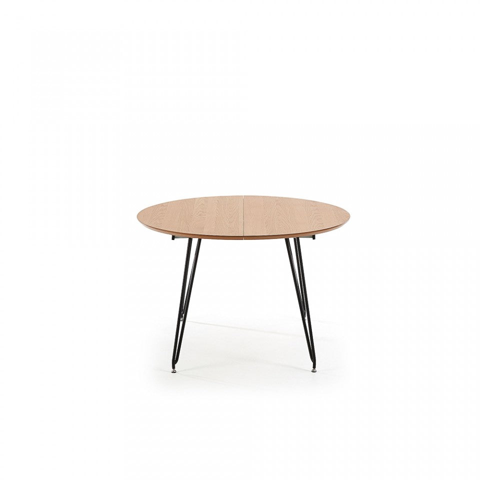 Masa dining extensibila din lemn 120x120(200)cm Novac Kave Home