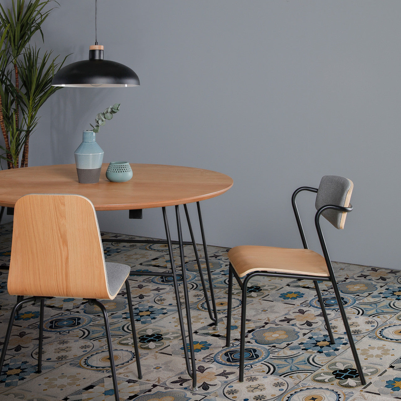 Masa dining extensibila din lemn 120x120(200)cm Novac Kave Home