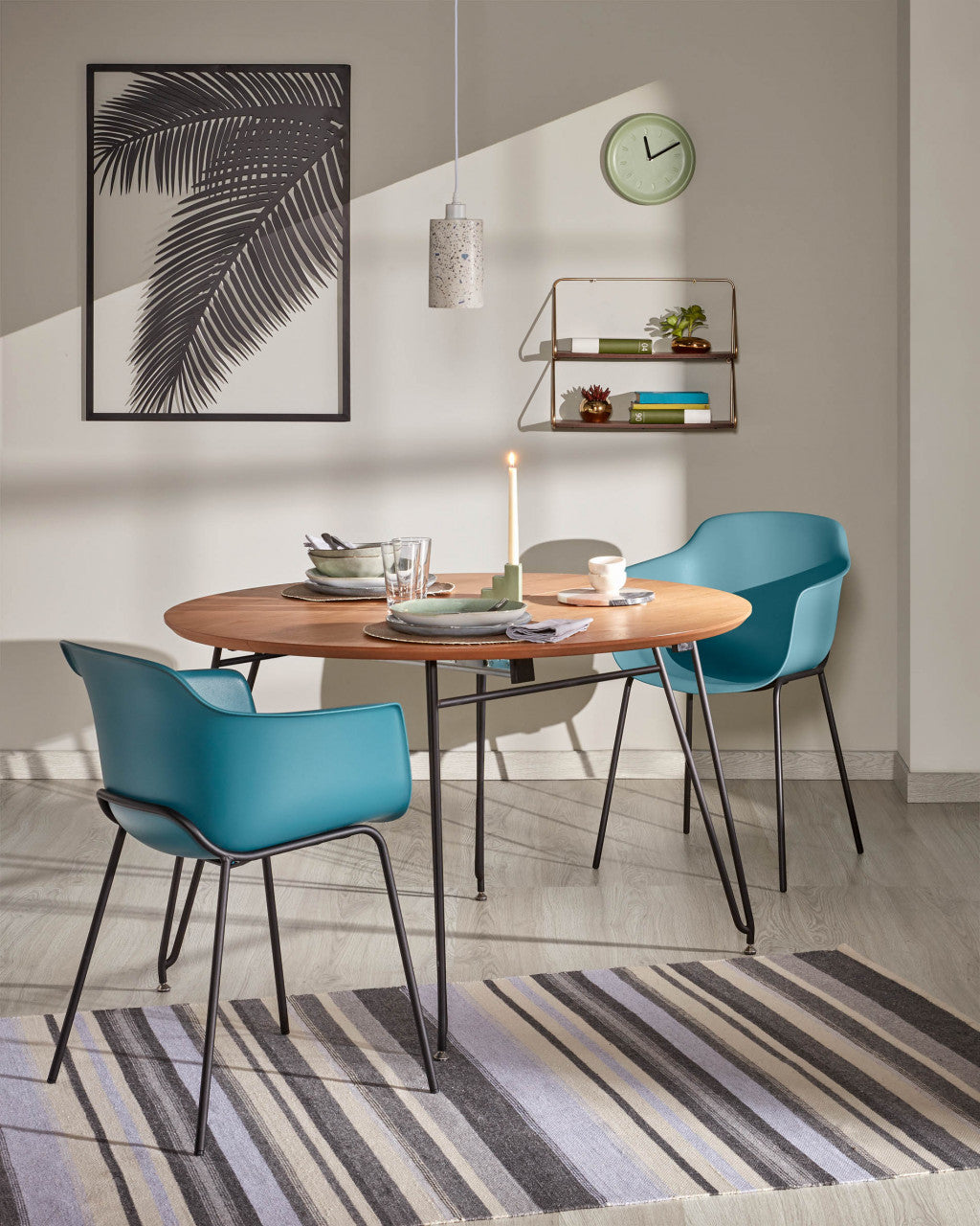 Masa dining extensibila din lemn 120x120(200)cm Novac Kave Home