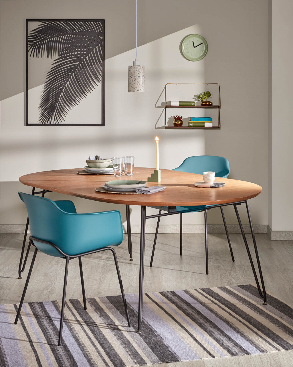 Masa dining extensibila din lemn 120x120(200)cm Novac Kave Home
