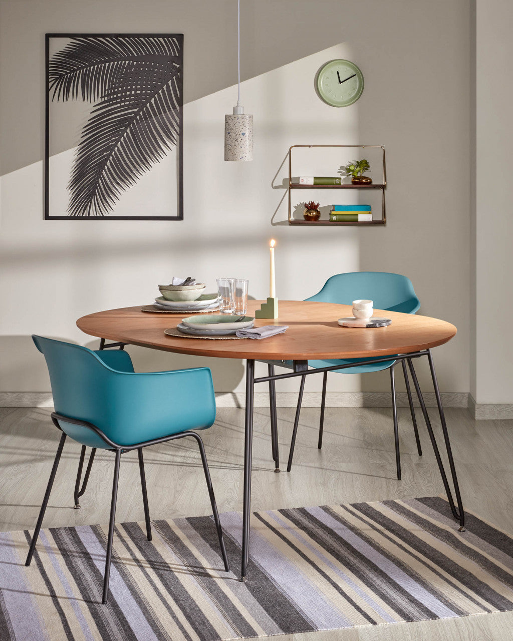 Masa dining extensibila din lemn 120x120(200)cm Novac Kave Home