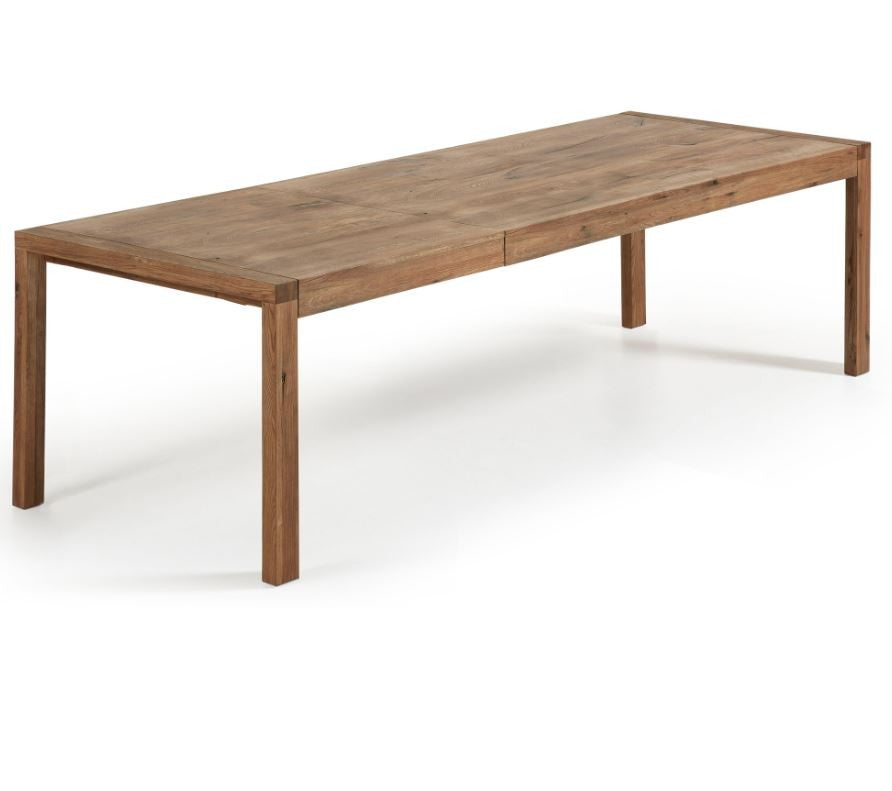 Masa dining extensibila dreptunghiulara maro din lemn 90x(180)230 cm Briva Kave Home