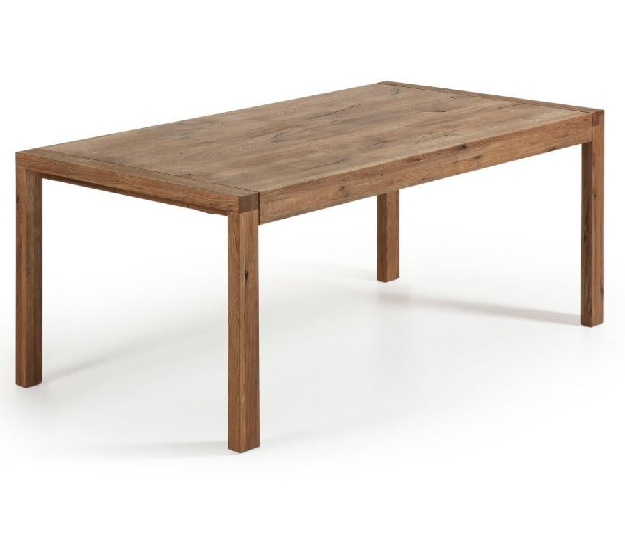 Masa dining extensibila dreptunghiulara maro din lemn 90x(180)230 cm Briva Kave Home