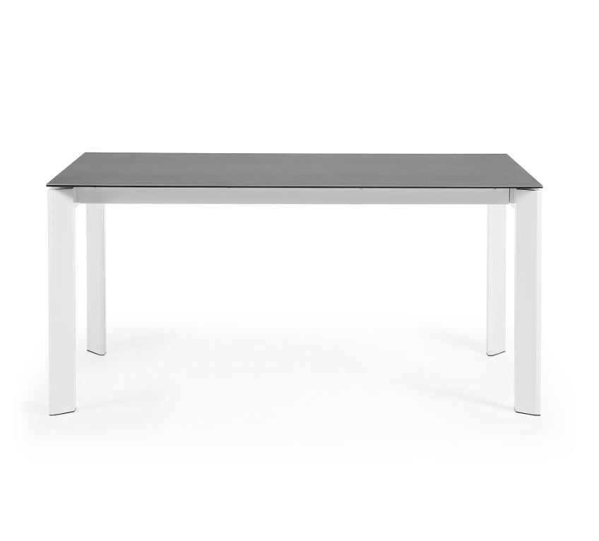 Masa dining extensibila gri/alba din metal 90x(160)220 cm Axis Vulcano Roca Kave Home