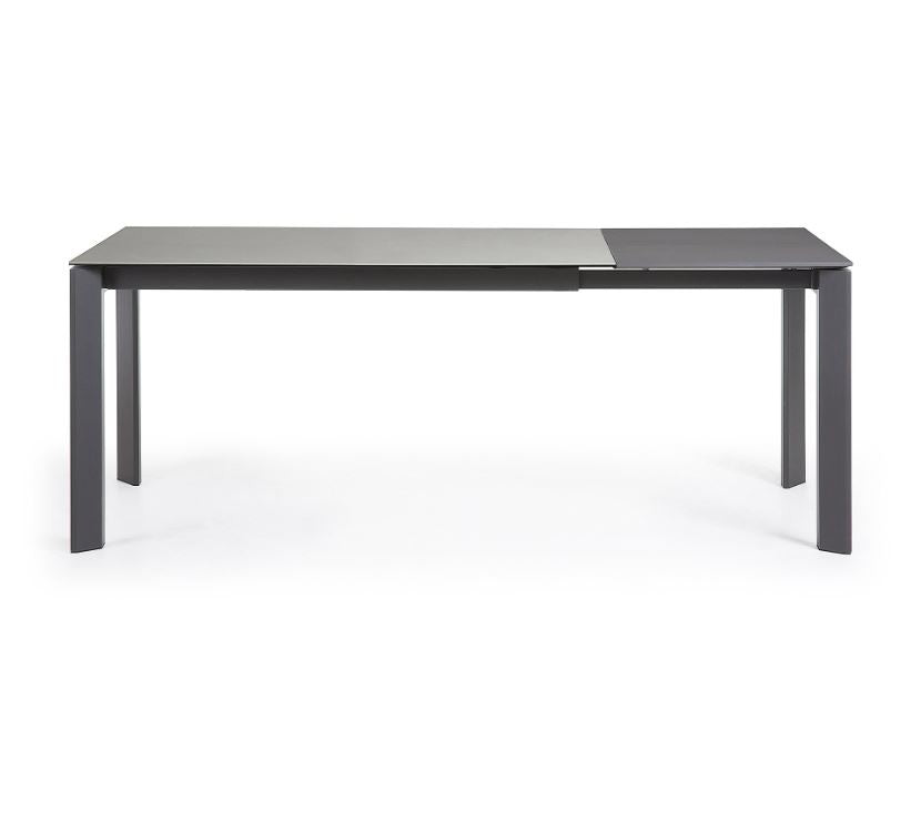 Masa dining extensibila gri din metal 90x(140)200 cm Axis Hydra Kave Home