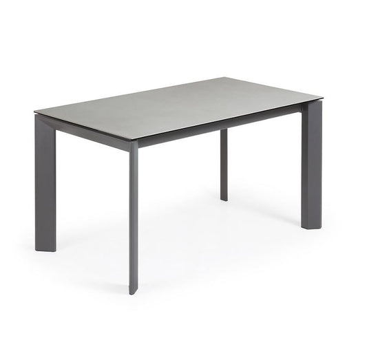Masa dining extensibila gri din metal 90x(140)200 cm Axis Hydra Kave Home