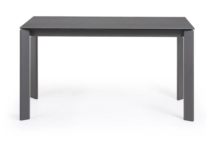 Masa dining extensibila gri din metal 90x(140)200 cm Axis Vulcano Roca Kave Home