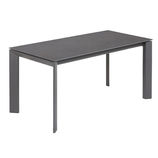 Masa dining extensibila gri grafit din metal 90x160(220) cm Axis Vulcano Roca Kave Home