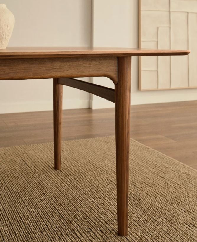 Masa dining extensibila maro din lemn 100x200(260) cm Elan Kave Home