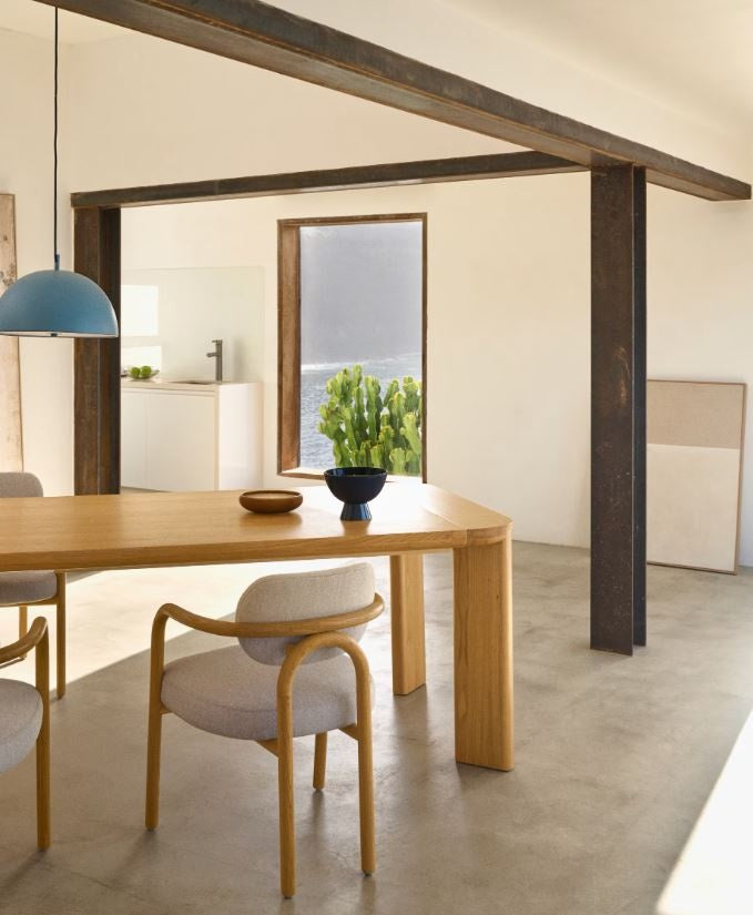 Masa dining extensibila maro din lemn 100x200(280) cm Jondal Kave Home