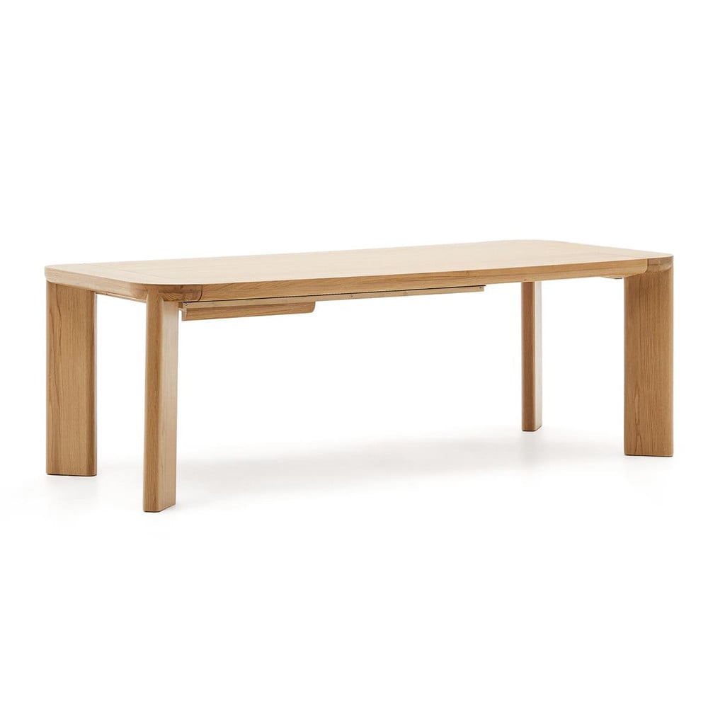 Masa dining extensibila maro din lemn 100x200(280) cm Jondal Kave Home