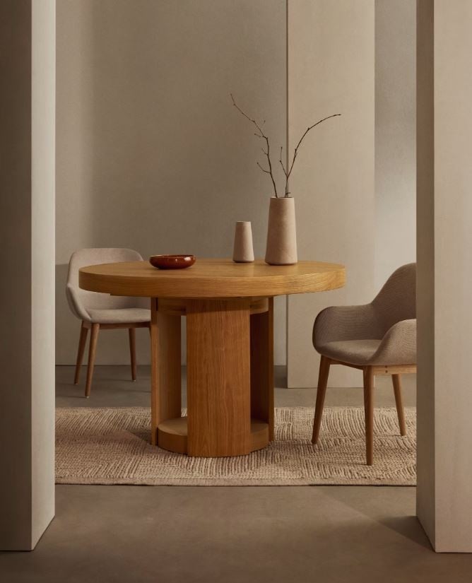 Masa dining extensibila maro din lemn 120 (170) cm Artis Kave Home