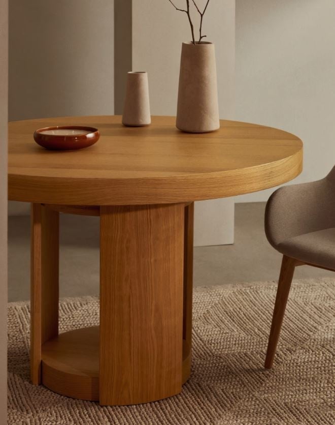 Masa dining extensibila maro din lemn 120 (170) cm Artis Kave Home