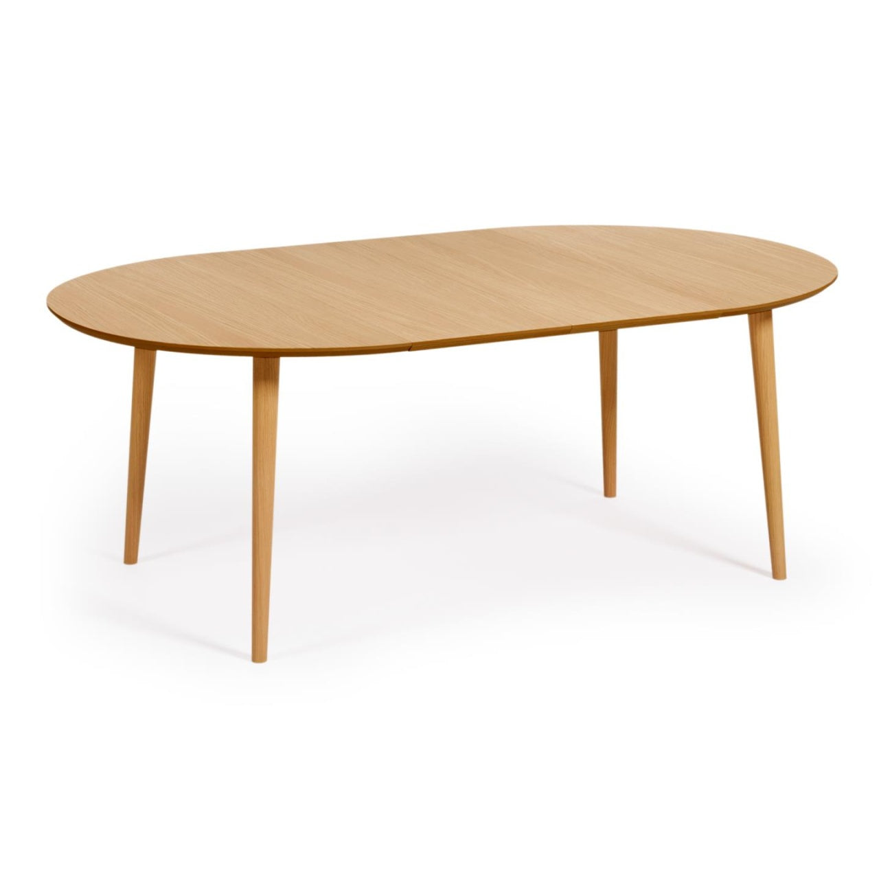 Masa dining extensibila maro din lemn 120(200) cm Oqui Kave Home