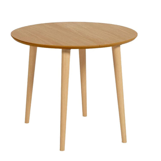 Masa dining extensibila maro din lemn 90(170) cm Oqui Kave Home