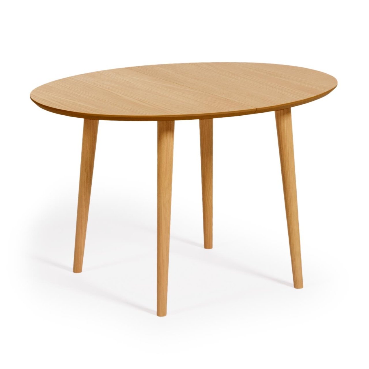 Masa dining extensibila maro din lemn 90x120(200) cm Oqui Kave Home