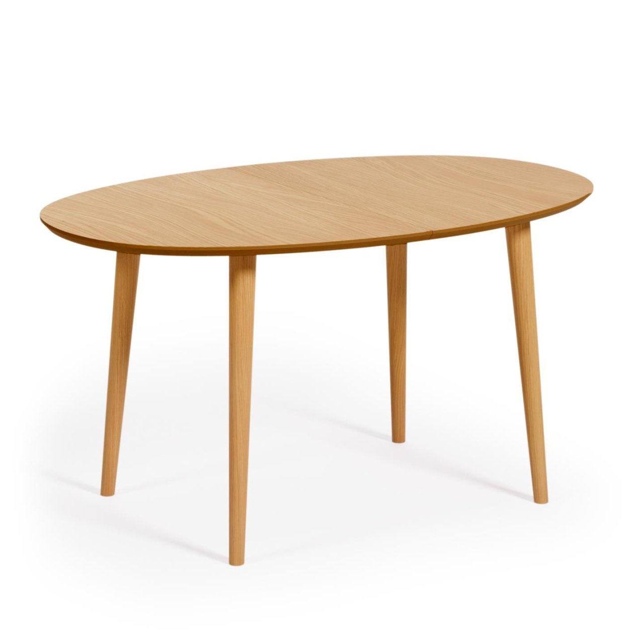 Masa dining extensibila maro din lemn 90x140(220) cm Oqui Kave Home