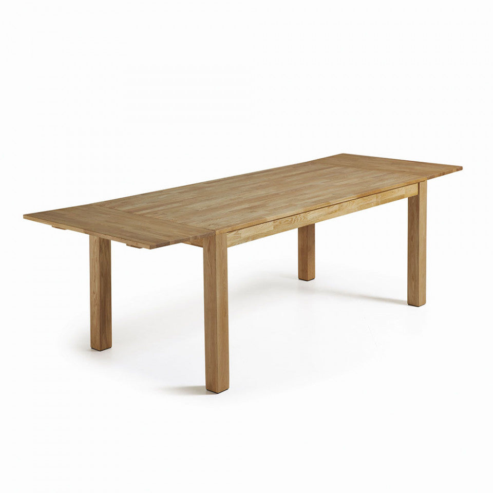 Masa dining extensibila maro din lemn 90x180(260) cm Isbel Kave Home