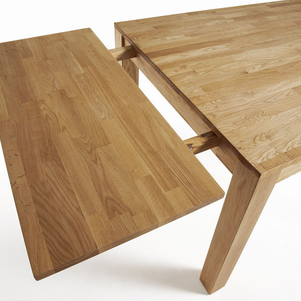 Masa dining extensibila maro din lemn 90x180(260) cm Isbel Kave Home