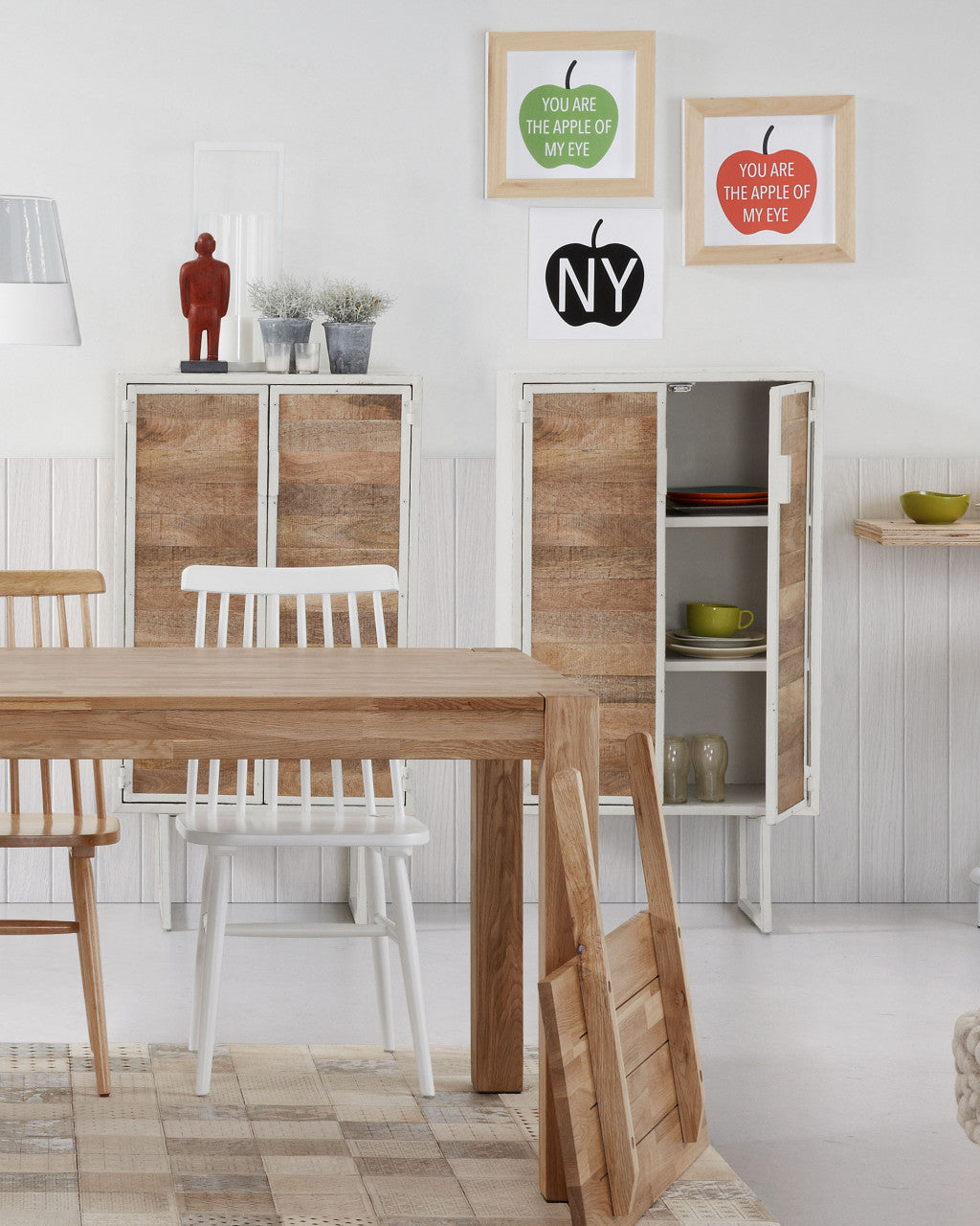 Masa dining extensibila maro din lemn 90x180(260) cm Isbel Kave Home