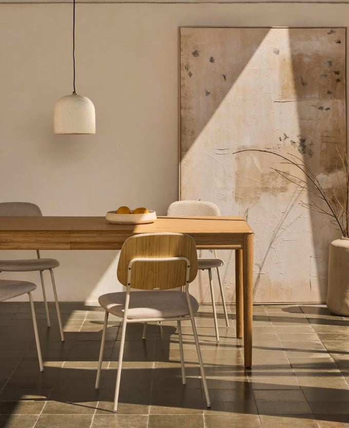 Masa dining extensibila maro din lemn 90x200(280) cm Lenon Kave Home