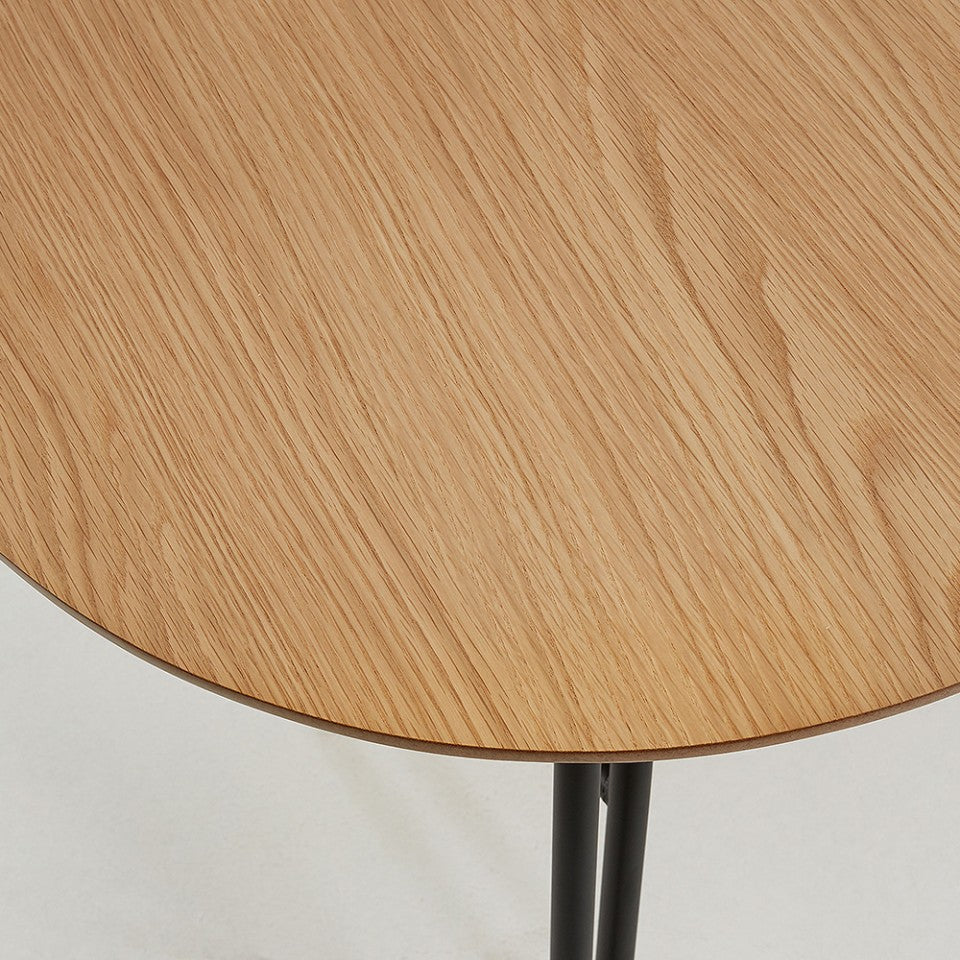 Masa dining extensibila maro din metal 100x170(320)cm Novac Kave Home