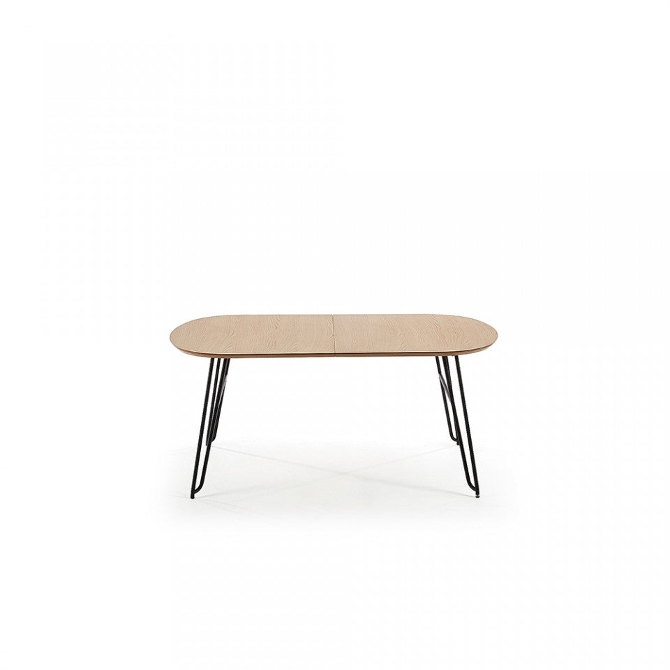 Masa dining extensibila maro din metal 100x170(320)cm Novac Kave Home