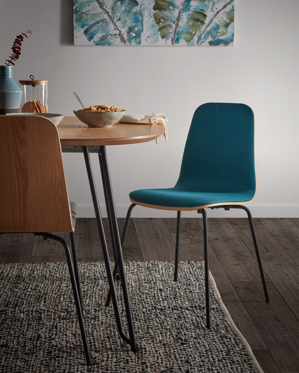 Masa dining extensibila maro din metal 100x170(320)cm Novac Kave Home