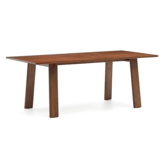 Masa dining extensibila maro inchis din lemn 95x200(250) cm Arlen Kave Home
