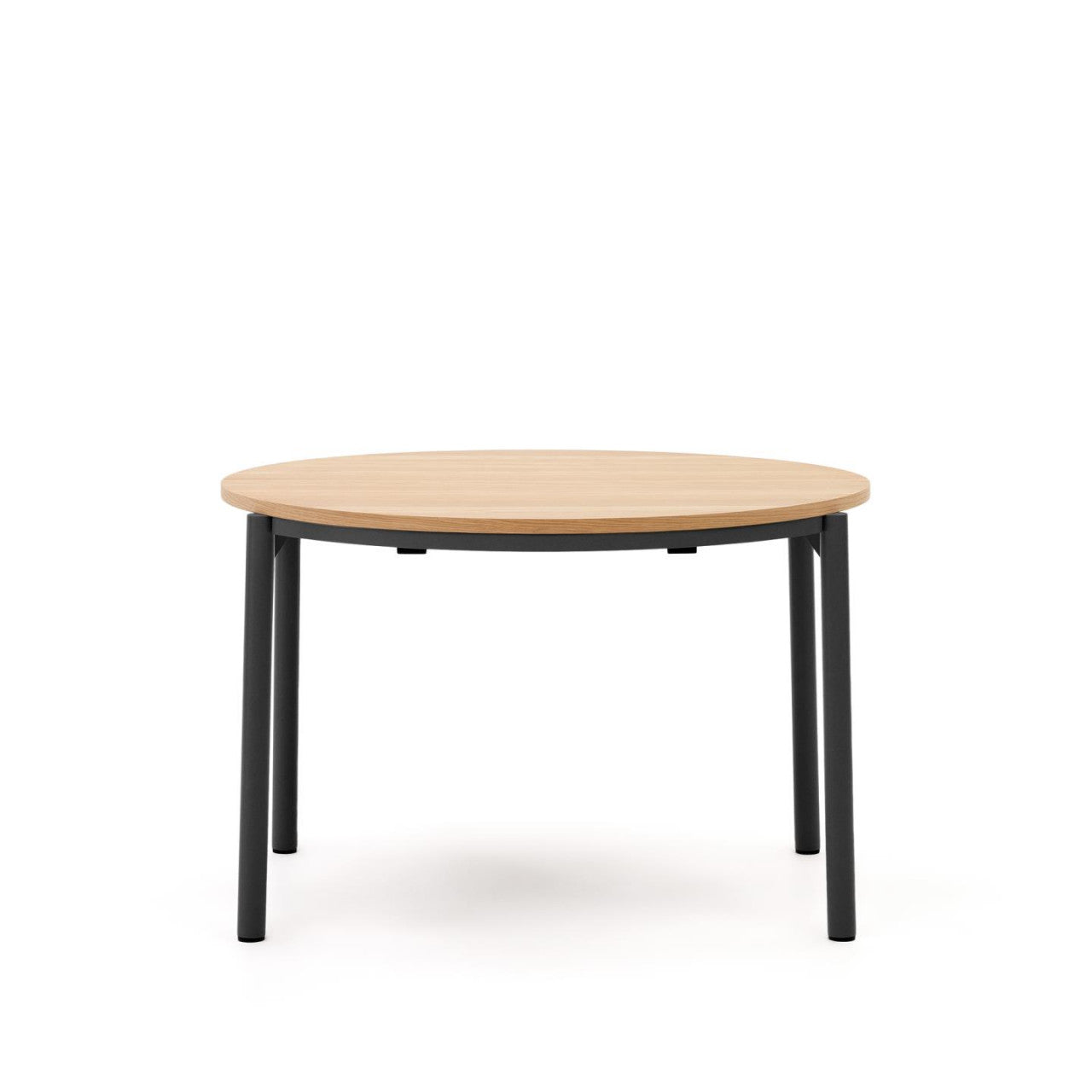 Masa dining extensibila maro/neagra din metal 120(200) cm Montuiri Kave Home