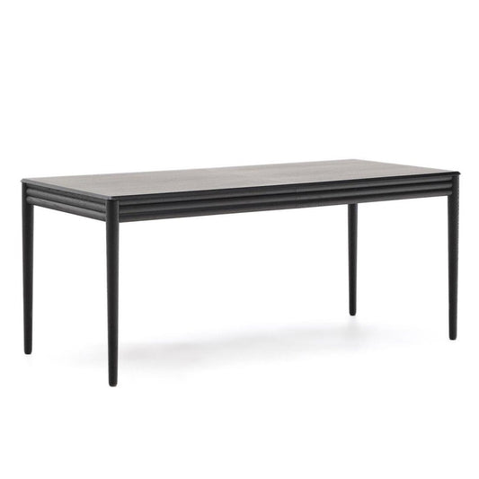 Masa dining extensibila neagra din lemn 90x160(240) cm Lenon Kave Home