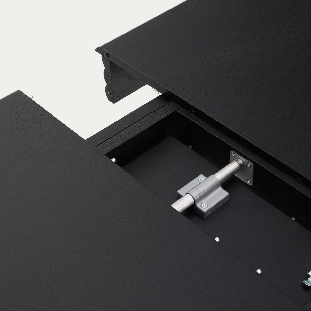 Masa dining extensibila neagra din lemn 90x160(240) cm Lenon Kave Home