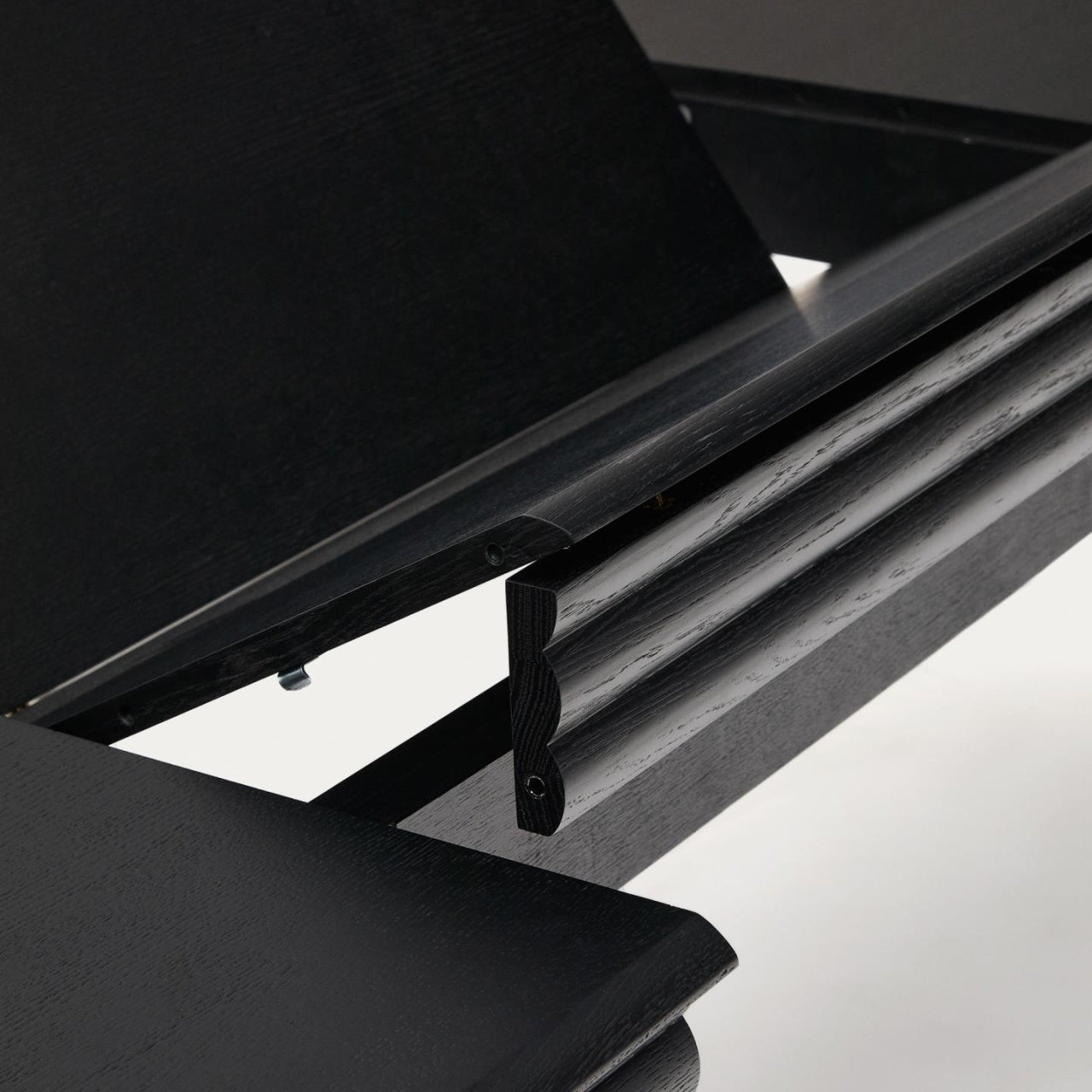 Masa dining extensibila neagra din lemn 90x160(240) cm Lenon Kave Home