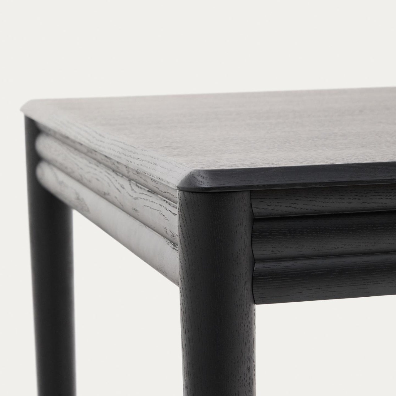 Masa dining extensibila neagra din lemn 90x160(240) cm Lenon Kave Home