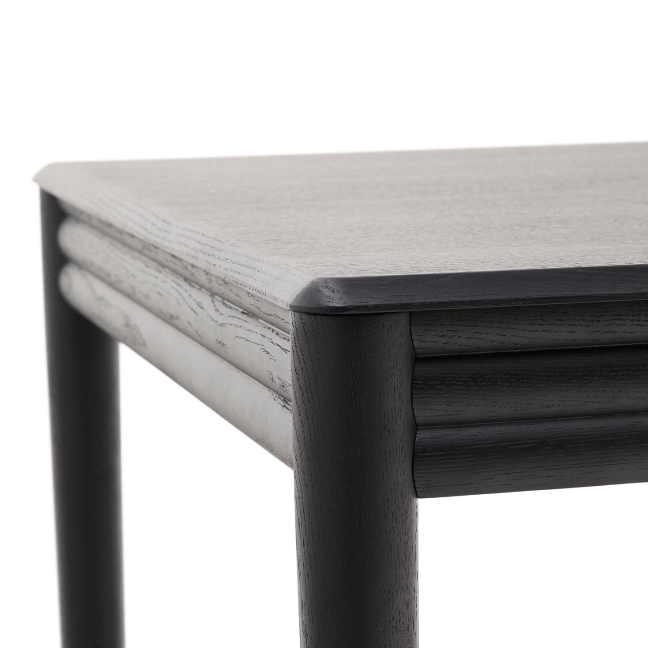 Masa dining extensibila neagra din lemn 90x200(280) cm Lenon Kave Home