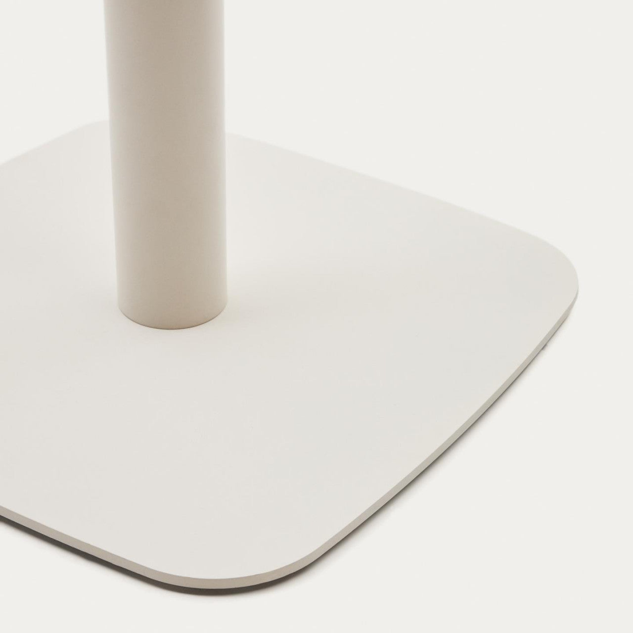 Masa dining exterior alba din metal 68 cm Dina Kave Home