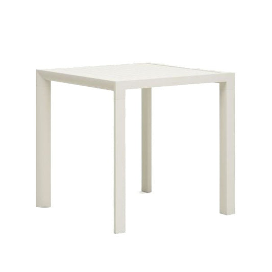 Masa dining exterior alba din metal 77x77 cm Culip Kave Home
