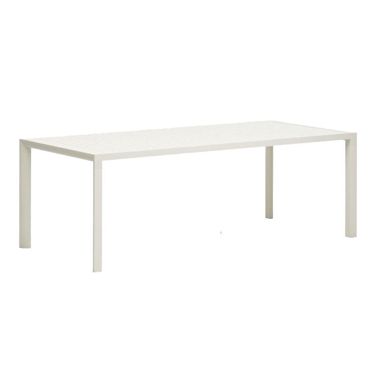 Masa dining exterior alba din metal 90x180 cm Culip Kave Home