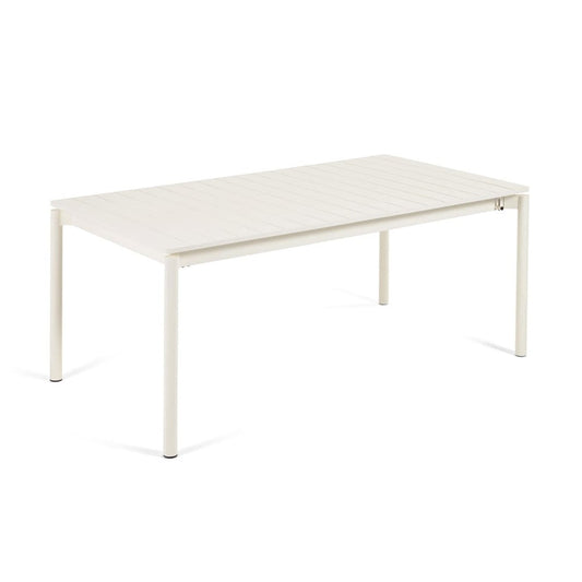 Masa dining exterior extensibila alb din aluminiu 100x180(240)cm Zaltana Kave Home