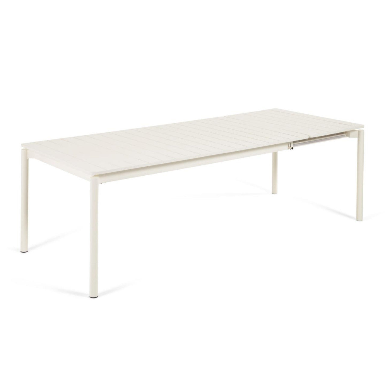 Masa dining exterior extensibila alb din aluminiu 100x180(240)cm Zaltana Kave Home