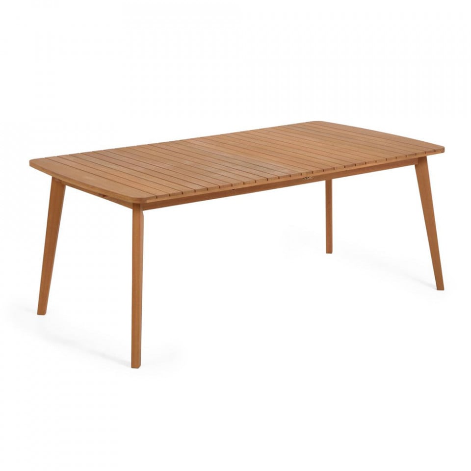 Masa dining exterior extensibila maro din lemn 100x183(240) cm Gaby Hanzel Kave Home