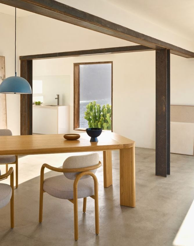 Masa dining exterior extensibila maro din lemn 100x240(320)cm Jondal Kave Home